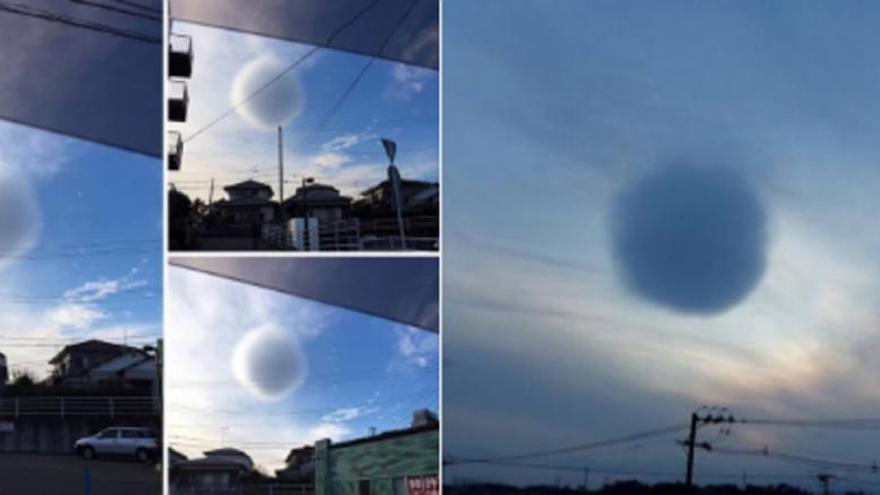 Una esponjosa nube esférica aparece en el cielo de Japón