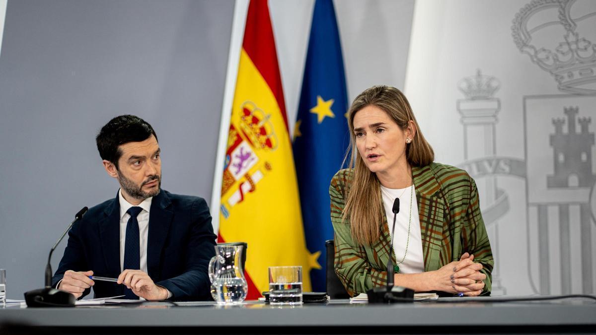 La vicepresidenta y ministra para la Transición Ecológica, Sara Aagesen,durante una rueda de prensa tras la reunión del Consejo de Ministros