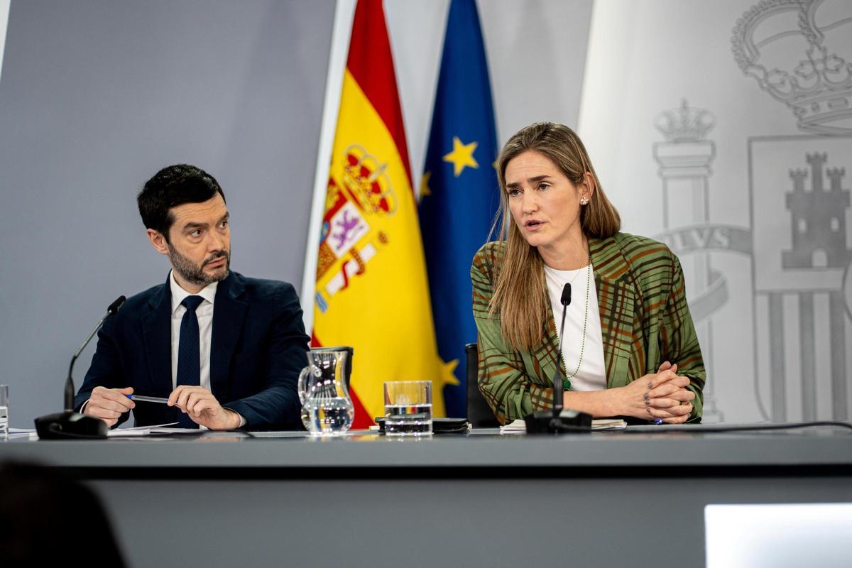 La vicepresidenta y ministra para la Transición Ecológica, Sara Aagesen,durante una rueda de prensa tras la reunión del Consejo de Ministros