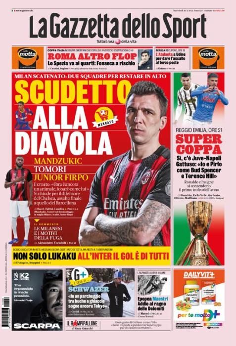 GAZZETTA DELLO SPORT miércoles 20 enero 2021