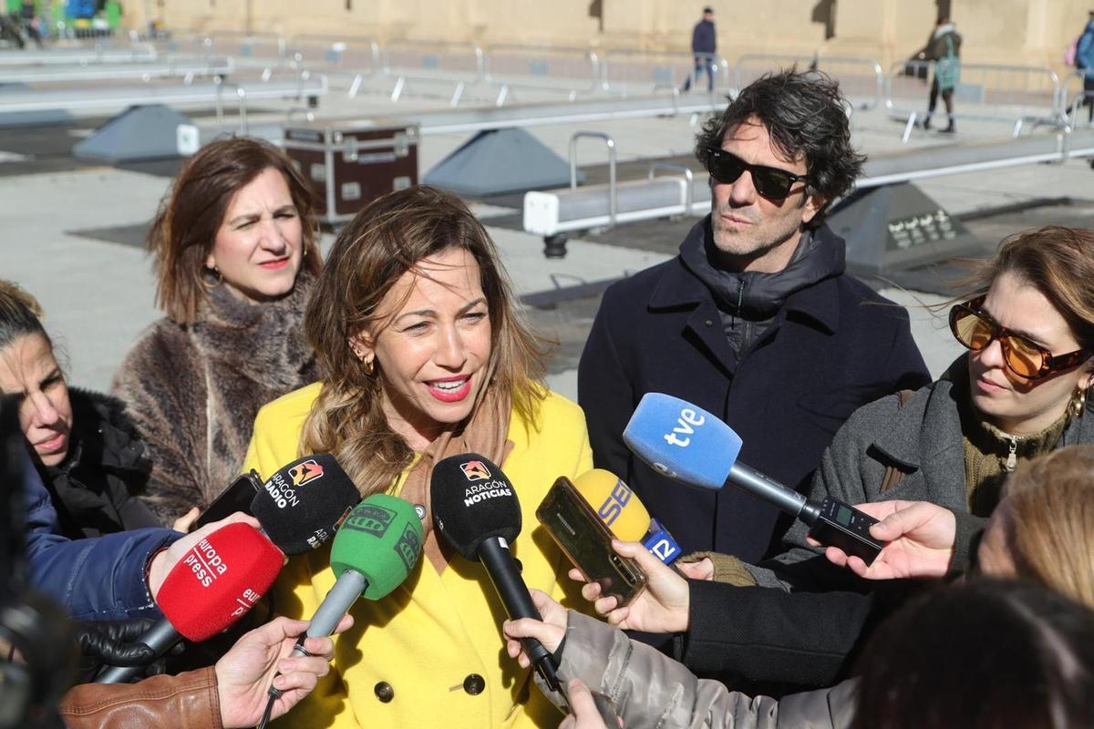 Natalia Chueca, este jueves, compareciendo ante los medios.
