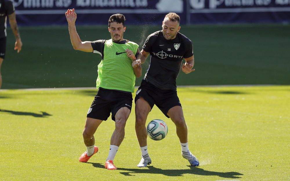 Primer entrenamiento de grupo del Málaga CF