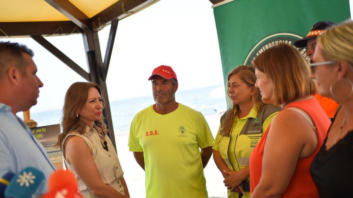 La delegada del Gobierno andaluz, Patricia Navarro, en la presentación de la campaña prevención ahogamientos en Málaga.
