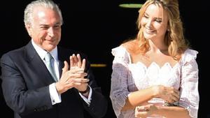 El presidente de Brasil y su esposa.