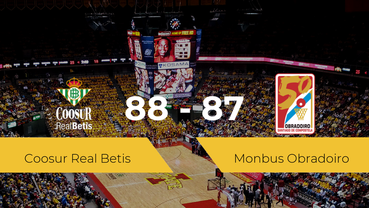 El Coosur Real Betis se hace con la victoria contra el Monbus Obradoiro por 88-87