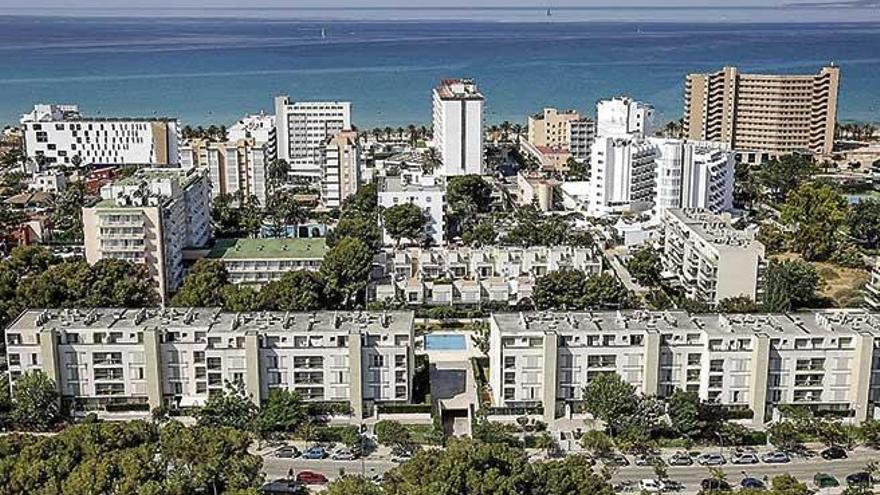 Planta hotelera en la Plaja de Palma.