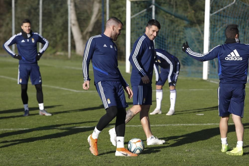 Entrenamiento del Oviedo en El Requexón