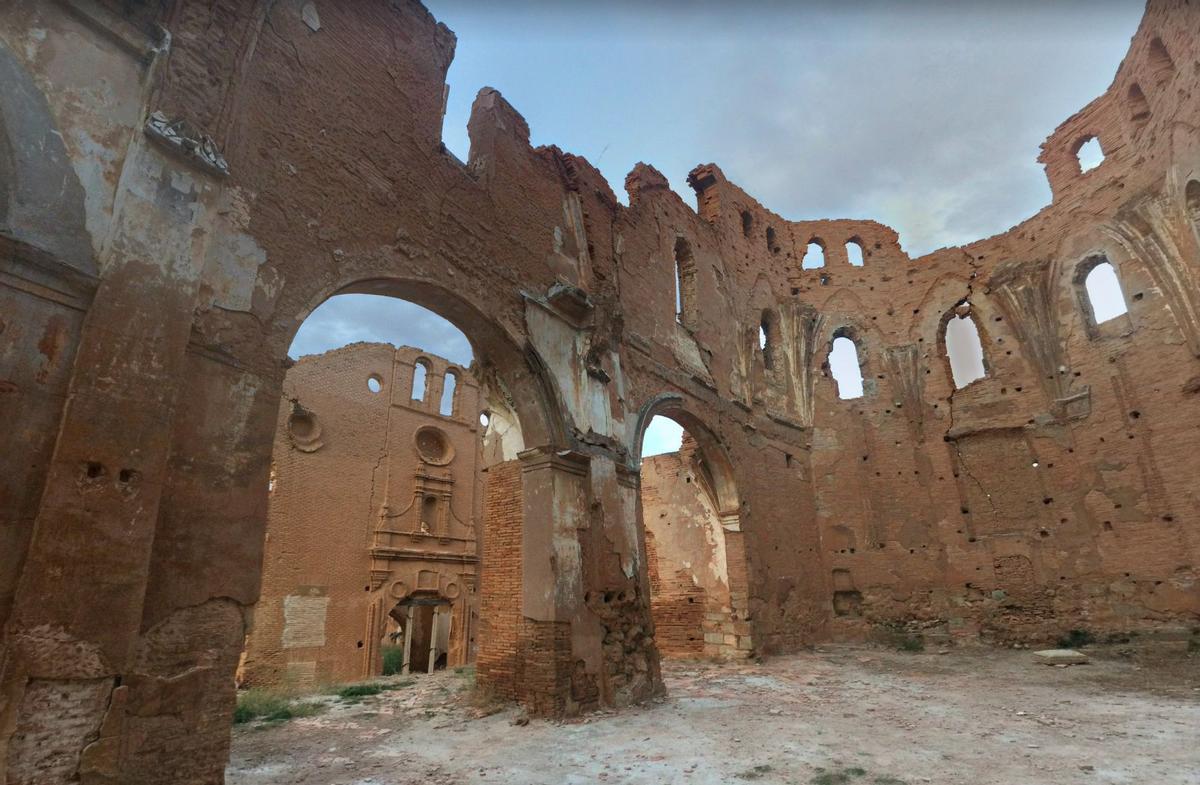 Pueblo Viejo de Belchite desde Google Earth