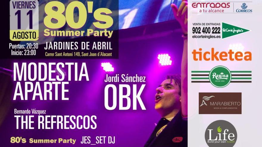 Estos son los ganadores del sorteo de entradas para la «80&#039;s Summer Party»