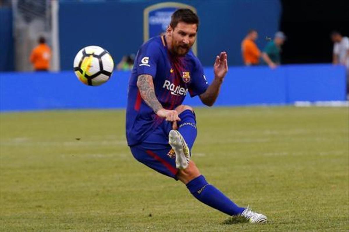 REGATE. Messi, en uno de los partidos de la International Champions Cup.