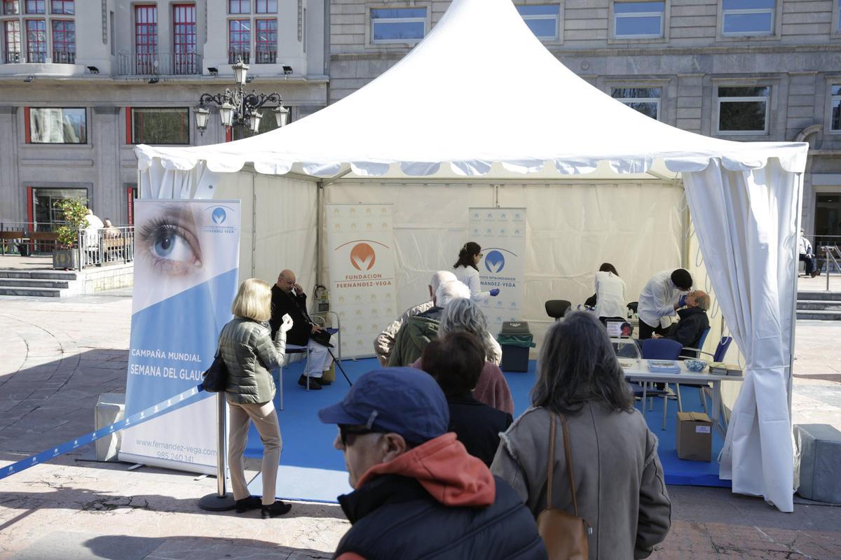 La carpa instalada en La Escandalera.