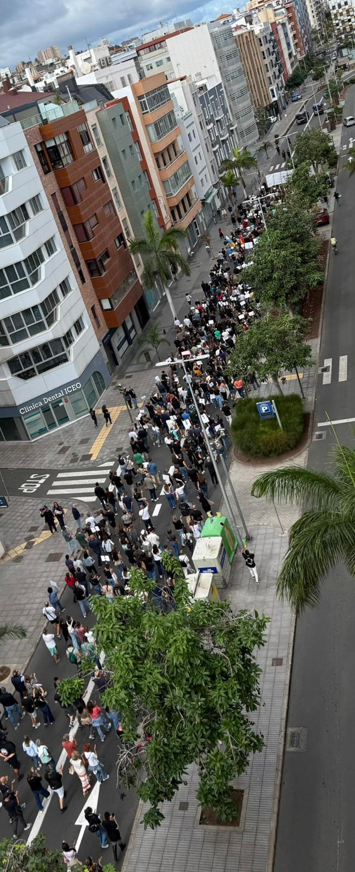 Manifestación 30N de autónomos en la calle Venegas, en Las Palmas de Gran Canaria