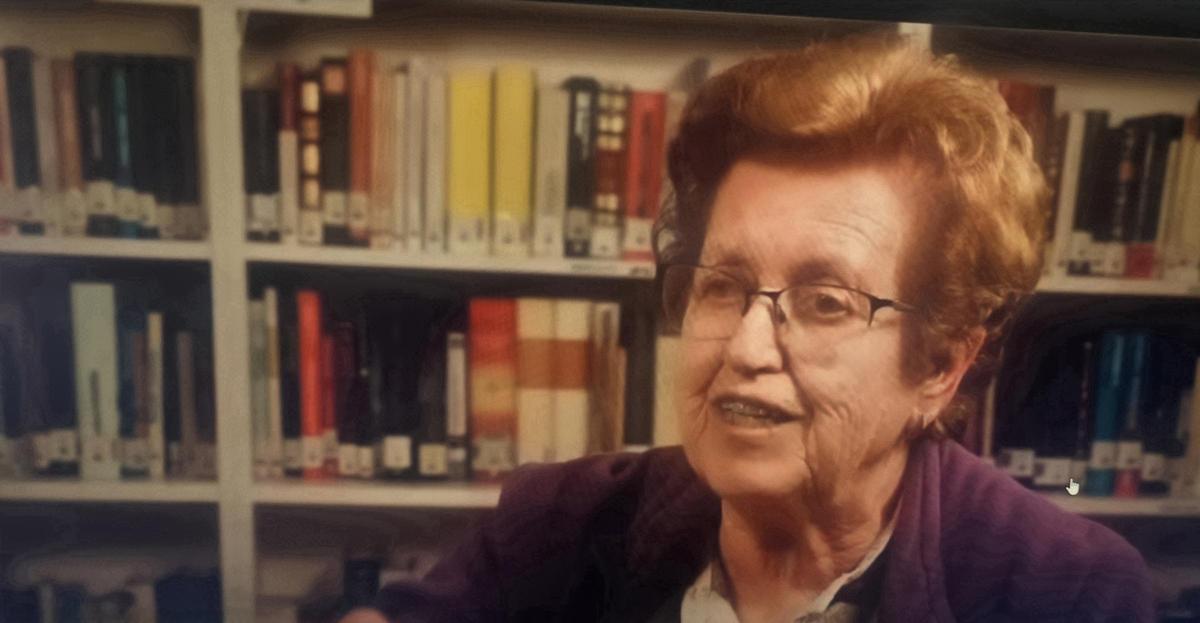 Rosario Ribera un momento del documental sobre mujeres de Fontanars dels Alforins.