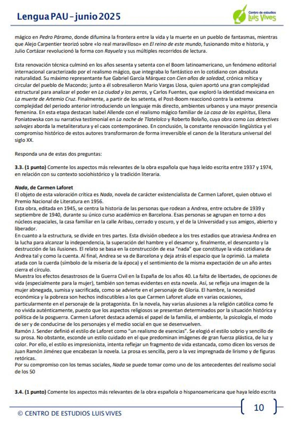 Examen de Lengua Castellana y Literatura de la PAU de Madrid en la modalidad de Ciencias y Tecnología