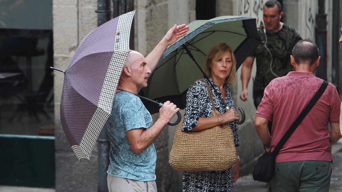 La lluvia volvió a Ourense.