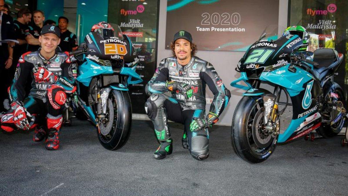 Quartararo y Morbidelli, con las M1 del Petronas Yamaha