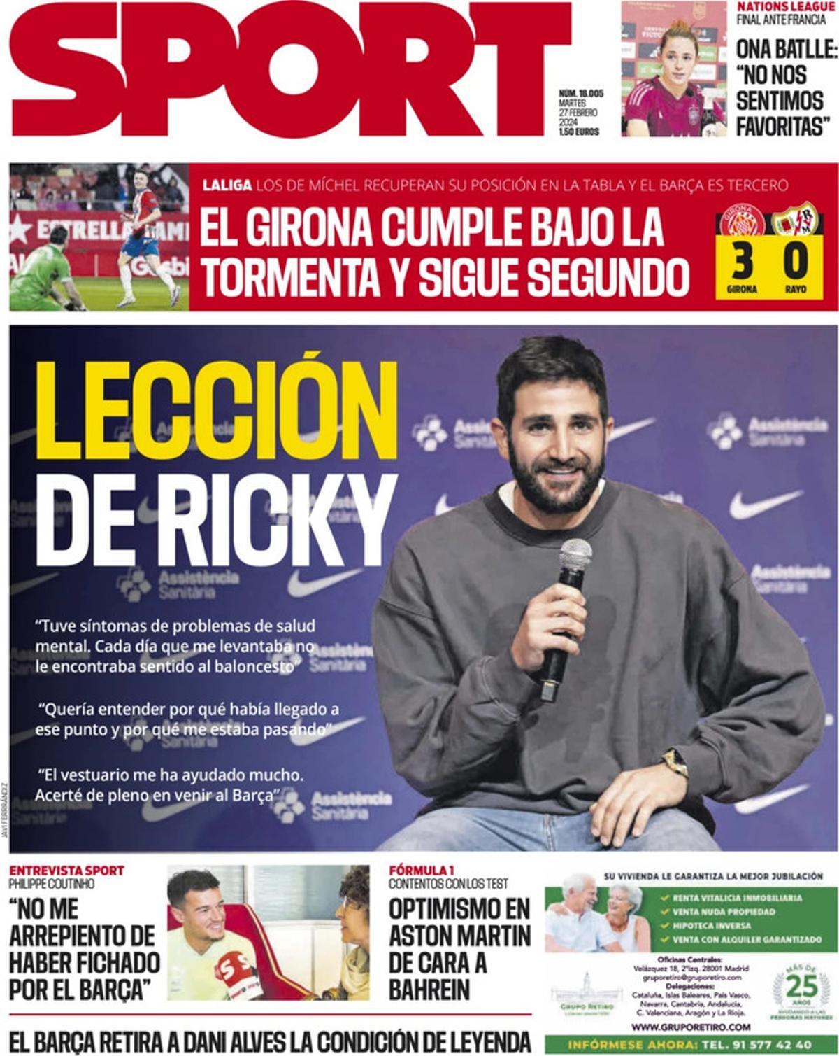 Las portadas de los periódicos deportivos de hoy, martes 27 de febrero Las portadas de los periódicos deportivos de hoy, martes 27 de febrero