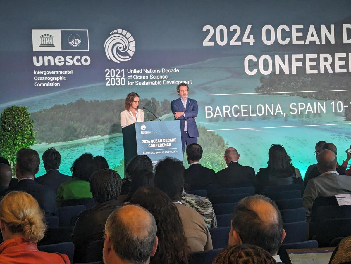 Clausen, durante la clausura de la Conferencia de la Década de los Océanos, en Barcelona.