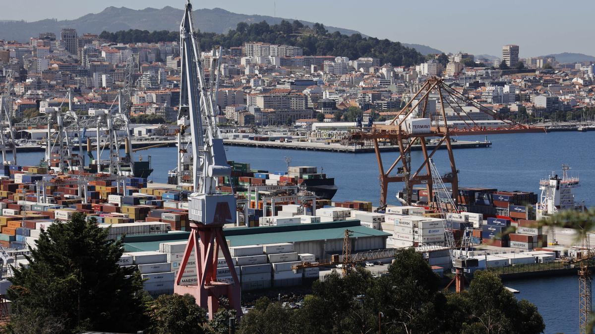 Imagen de archivo de la terminal de contenedores del puerto de Vigo, en Guixar.