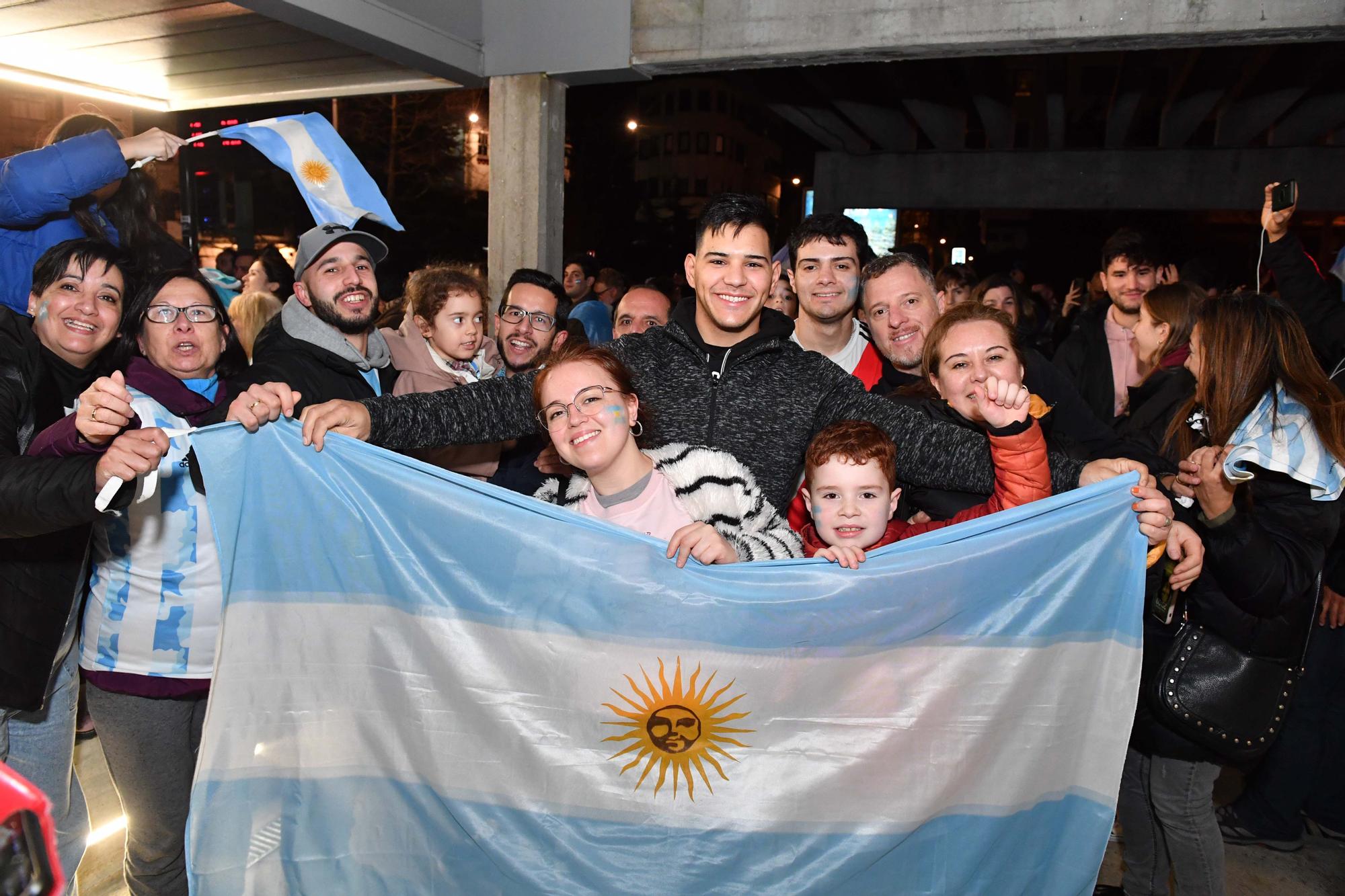 A Coruña celebra la victoria de Argentina en el Mundial