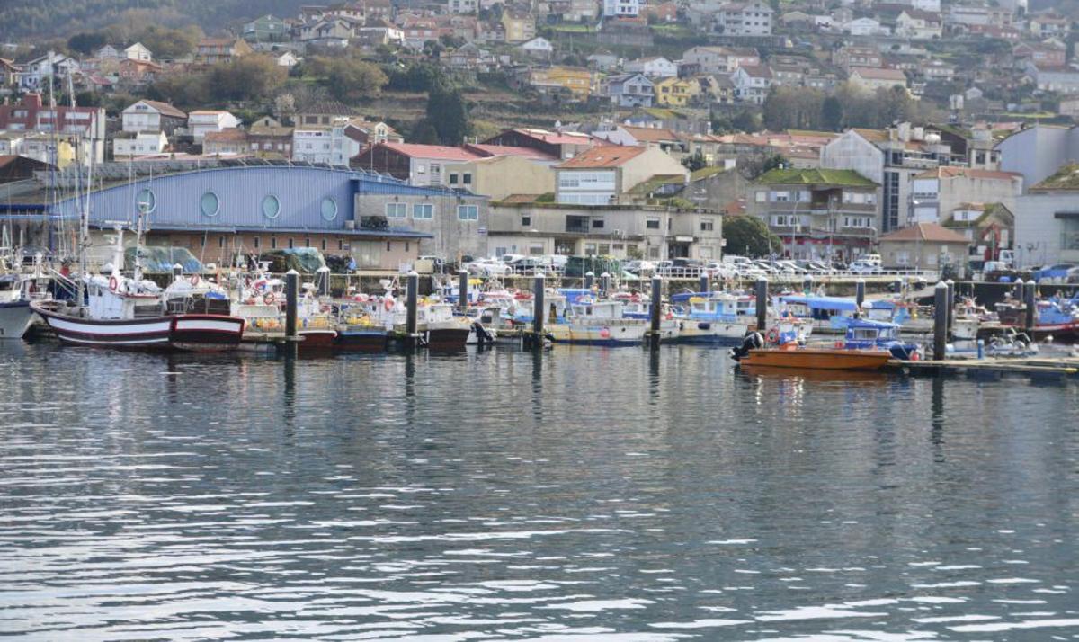 La flota amarrada 
en el puerto de Bueu.
|  G.N.