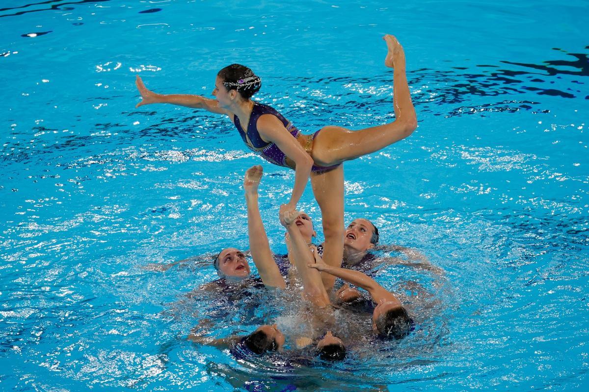 España, durante la rutina libre en los Juegos.