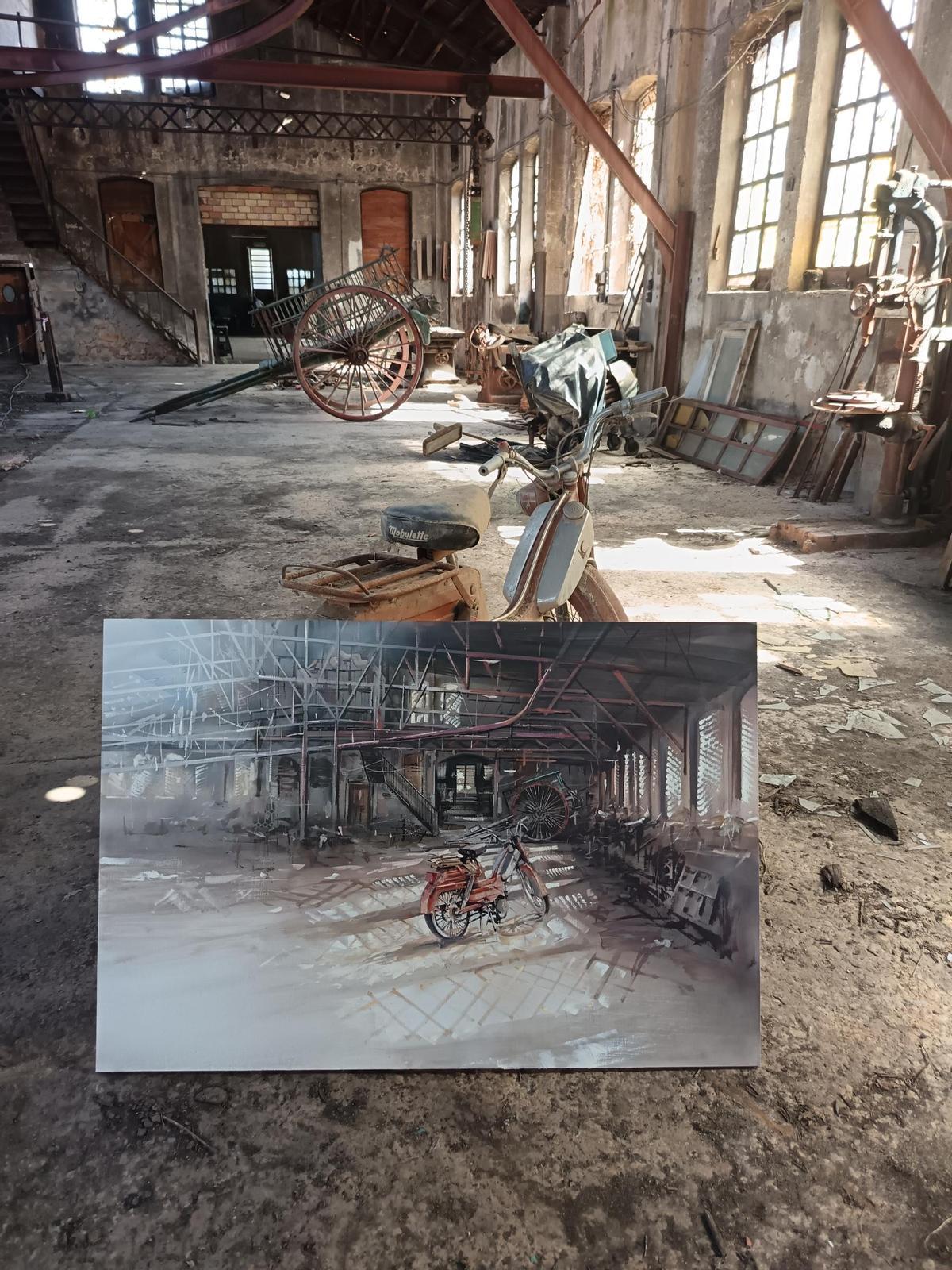 Obra con la que la autora consiguió el primer premio en el XIX Concurso de Pintura al Aire Libre de Beneixama.