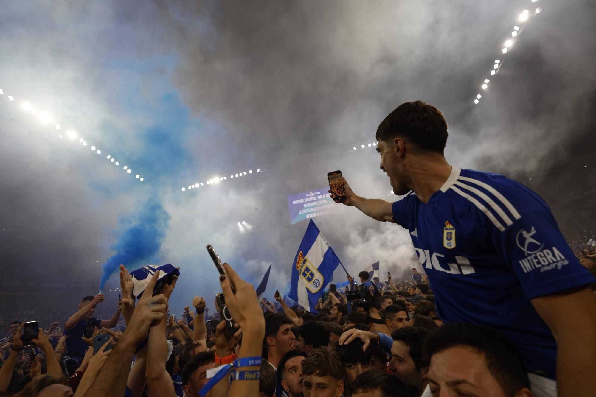 Así se vivió en el Carlos Tartiere la final del play-off entre el Real Oviedo y el Mirandés