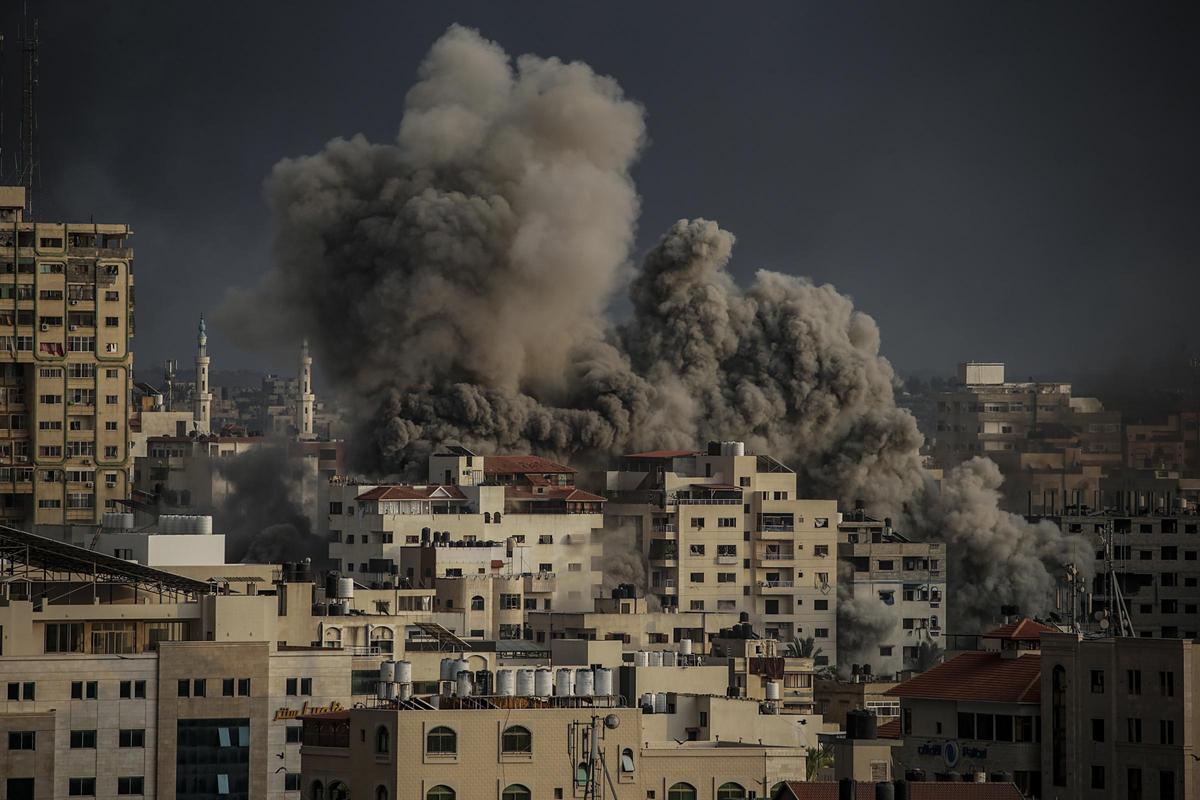 Uno de los ataques aéreos del ejército de Israel sobre Gaza
