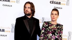 Carlota Casiraghi y Dimitri Rassam, en los premios César en París, el 2 de marzo.