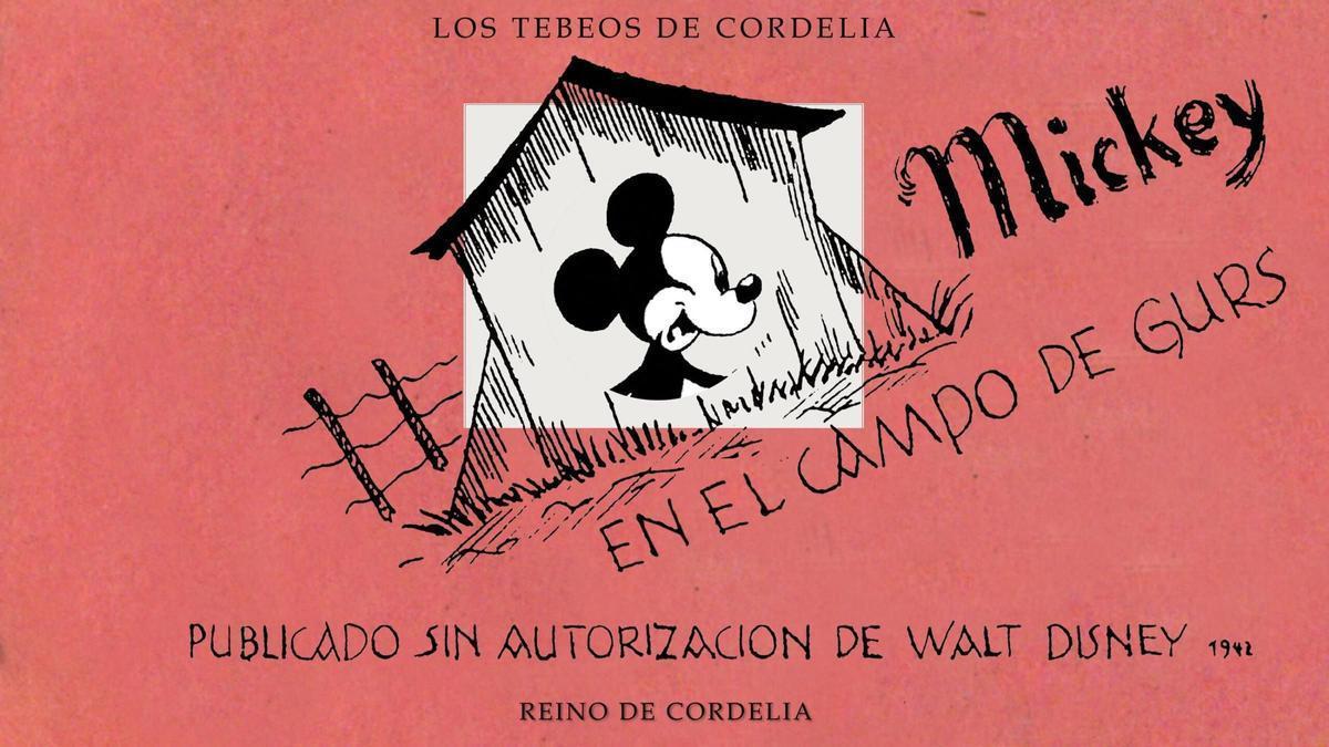 Portada de 'Mickey en el campo de Gurs', que reproduce la de la edición original.