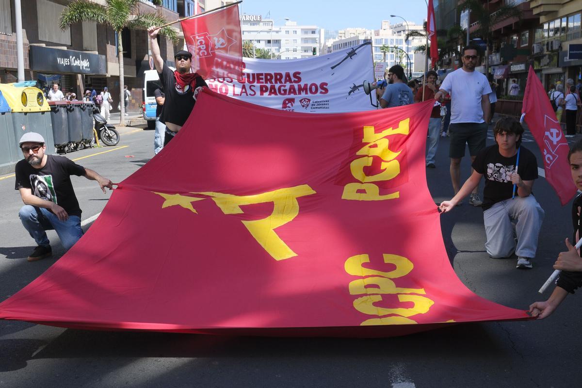 Manifestación por el Día de los Trabajadores en Las Palmas de Gran Canaria