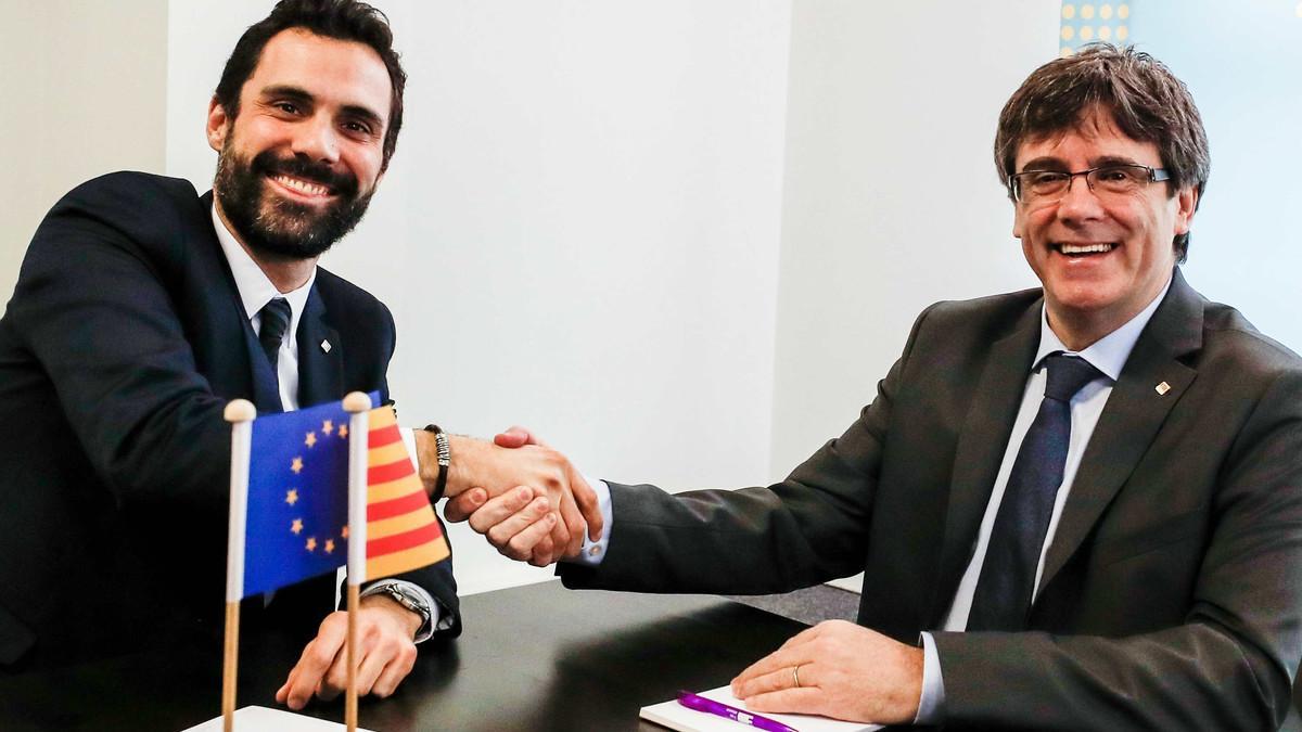 Roger Torrent y Carles Puigdemont