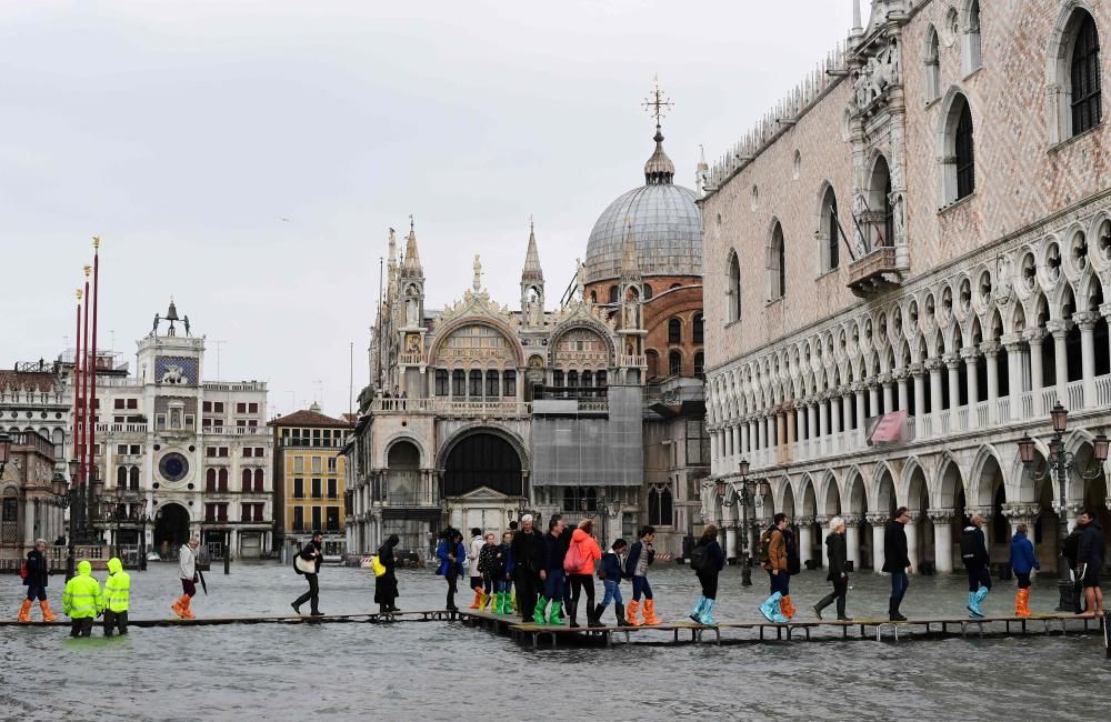 Venecia inundada por el ''acqua alta''