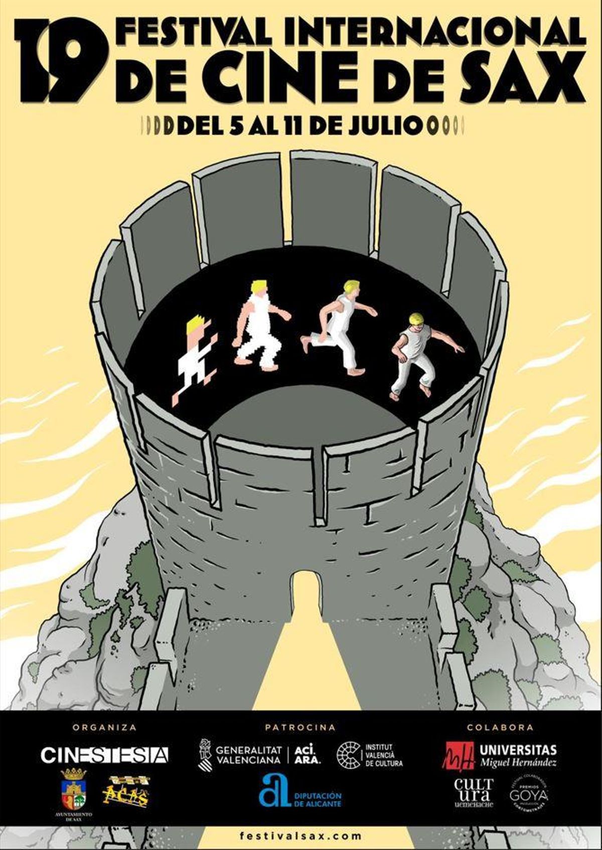 Cartel del Festival de Cine de Sax creado por Carles Esquembre