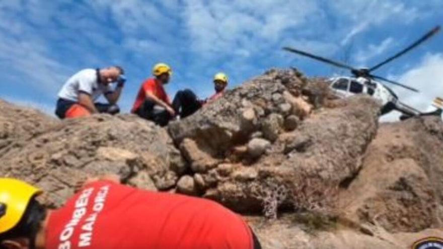 Rescatan a una excursionista herida tras una caída en sa Foradada