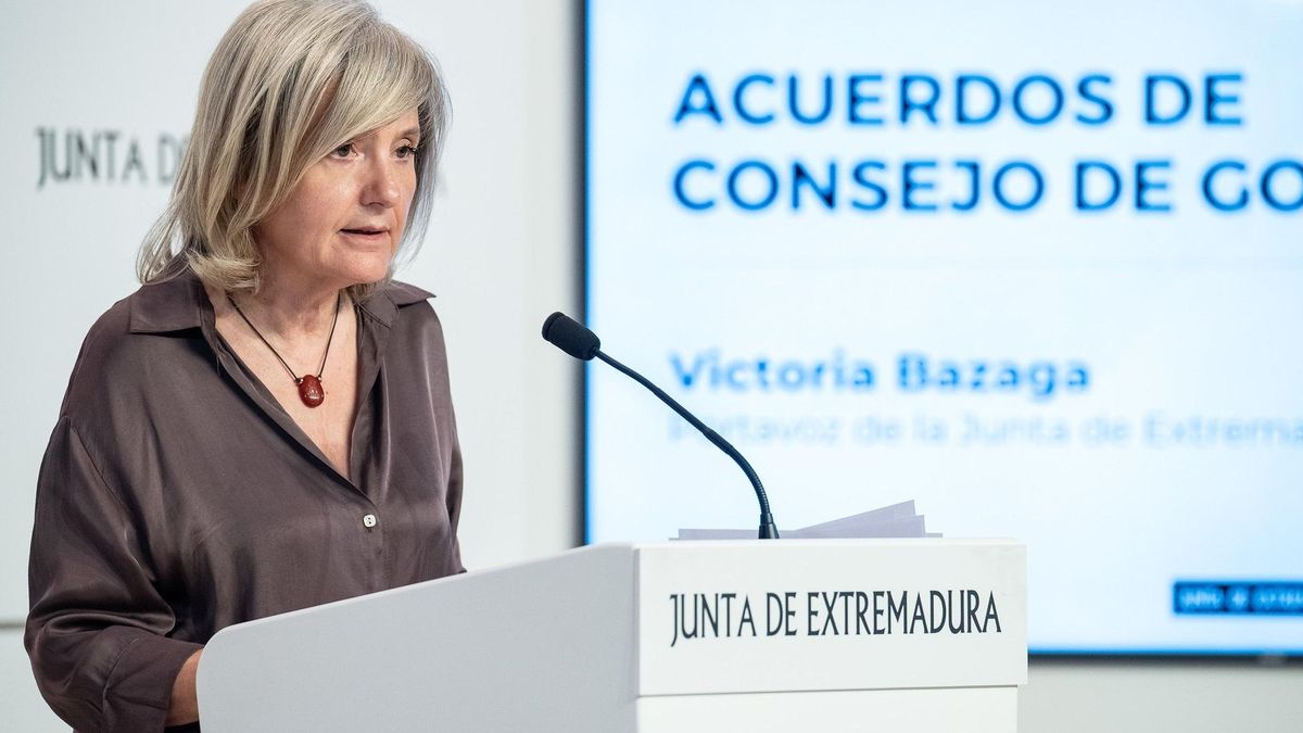 La portavoz de la Junta, Victoria Bazaga, este martes en rueda de prensa.