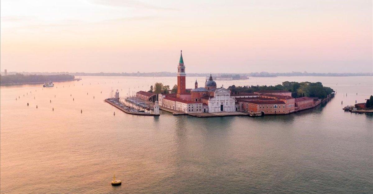 La laguna de Venecia y la isla de San Giorgio Maggiore.