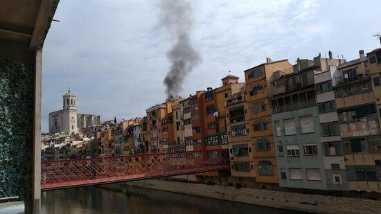 Incendi al Barri Vell de Girona