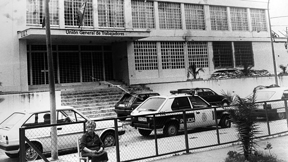 Fachada del edificio del sindicato UGT de la calle Marbella, en una imagen de archivo.