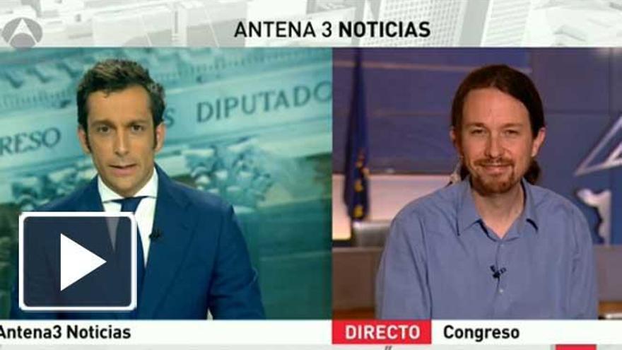 Tensión en la entrevista de Álvaro Zancajo a Pablo Iglesias en Antena3