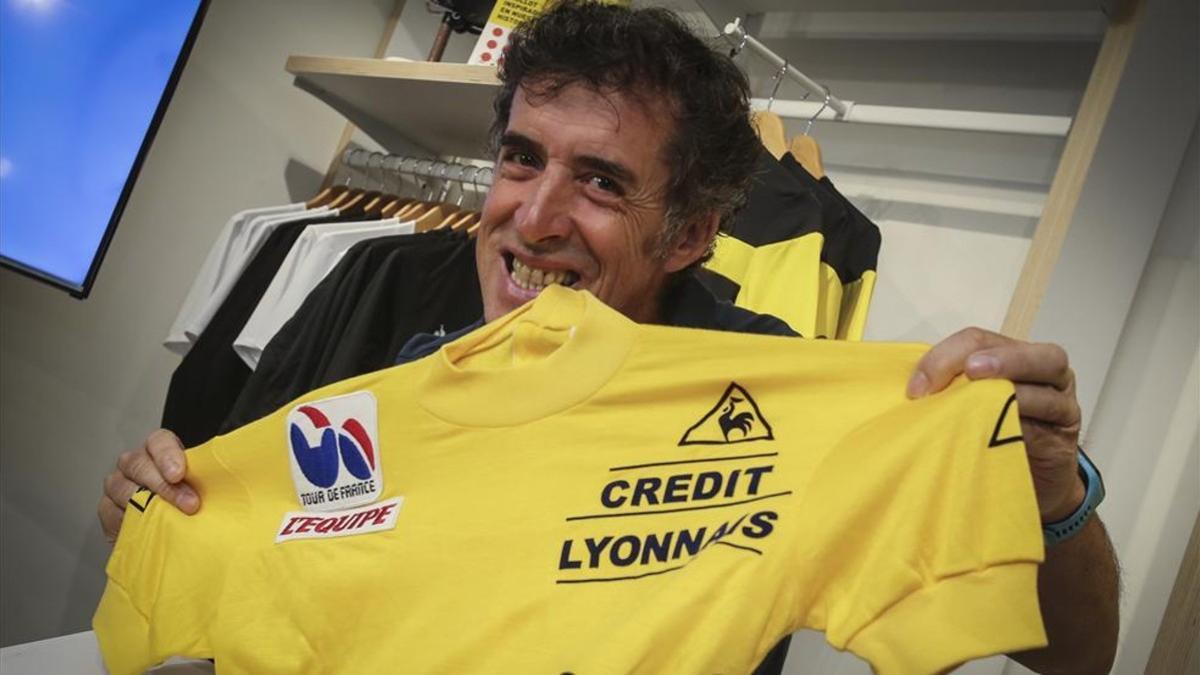 Delgado, con el maillot con el que ganó el Tour en 1988