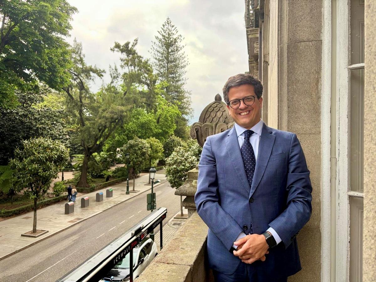 Gonzalo Cuervo, en el despacho de Barrilero en Vigo