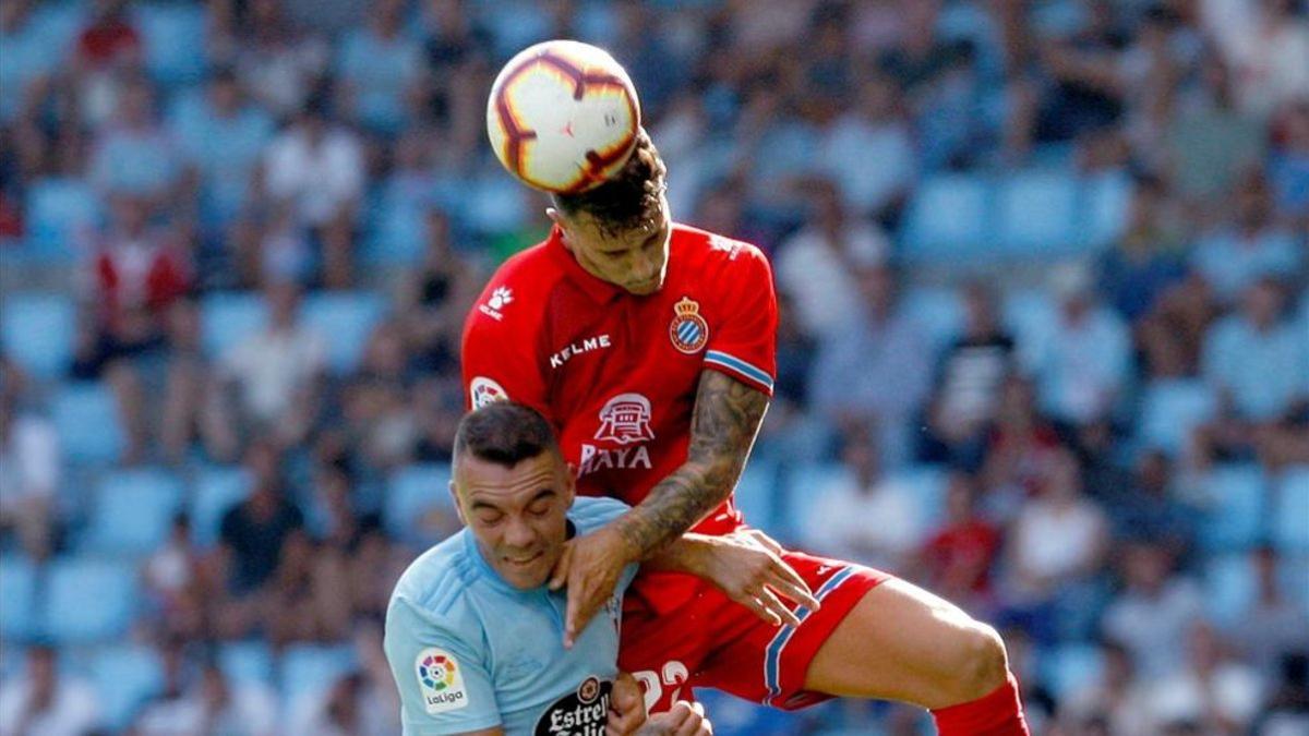 Iago Aspas y Mario Hermoso volverán a verse las caras, esta vez en el RCDE Stadium.