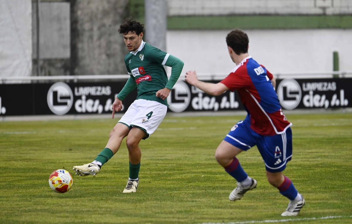 Borja Marchante, durante el partido disputado en O Vao.