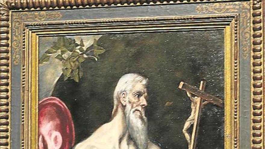 Un cuadro de El Greco permanece expuesto en una sala de la catedral