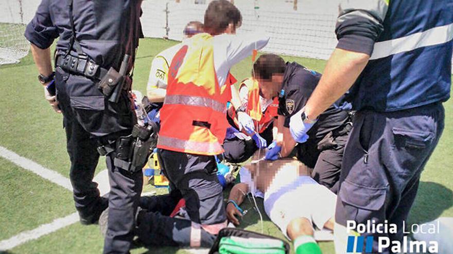 Un jugador aficionado ha tenido que ser reanimado en el campo del Molinar este domingo