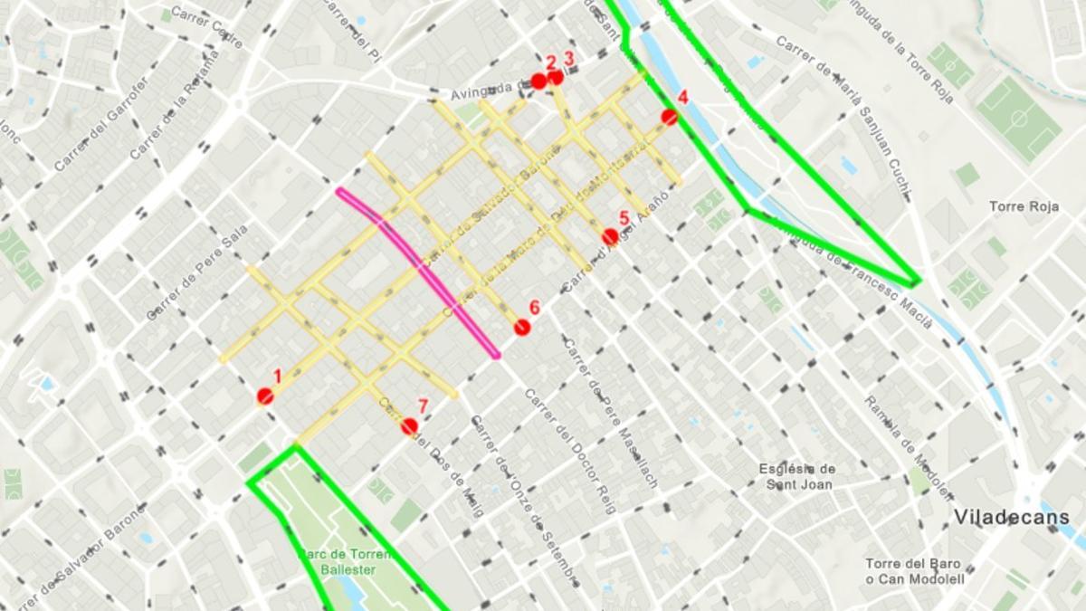 La 'superilla' de Viladecans se situará entre los barrios de Eixample y La Montserratina, los más densos del municipio