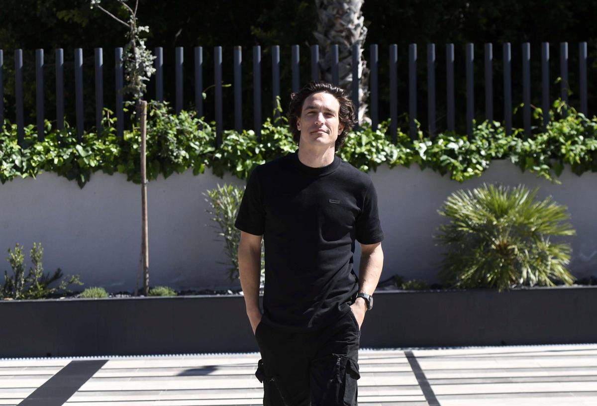 El actor Steven John Ward en su visita a Murcia.