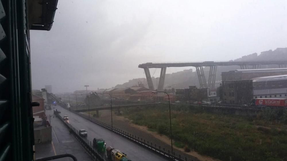 Decenas de muertos al desplomarse un puente de una autopista en Génova